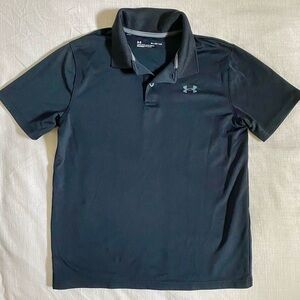 Under Armour Boy’s Dri-fit Black Polo Shirt Size YL